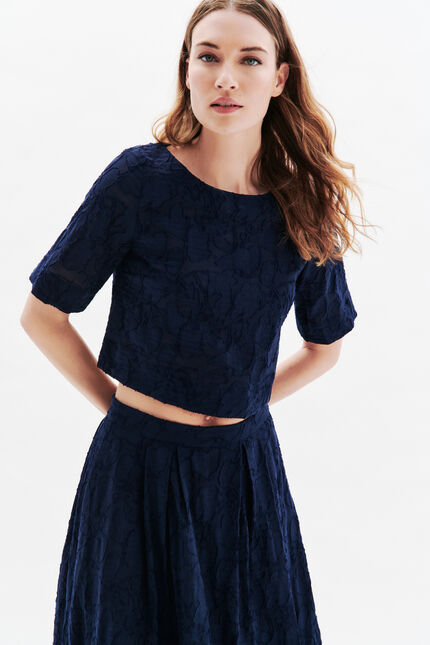 Blouse Cynthia2 bleu marine femme