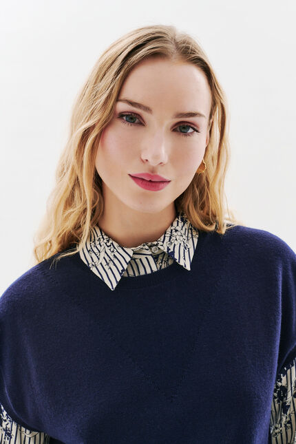 Jersey Mathilde azul marino mujer