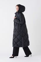 Coat greta black woman