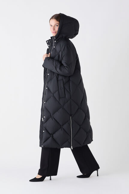 Manteau greta noir femme