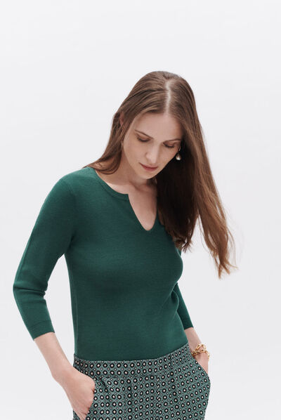 Pull mario vert fonce femme