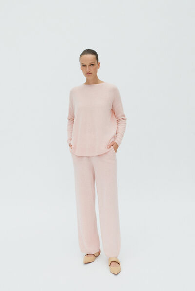 pantalon gaspard rose clair femme
