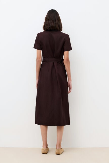 Robe Rlaurine marron fonc&eacute; femme