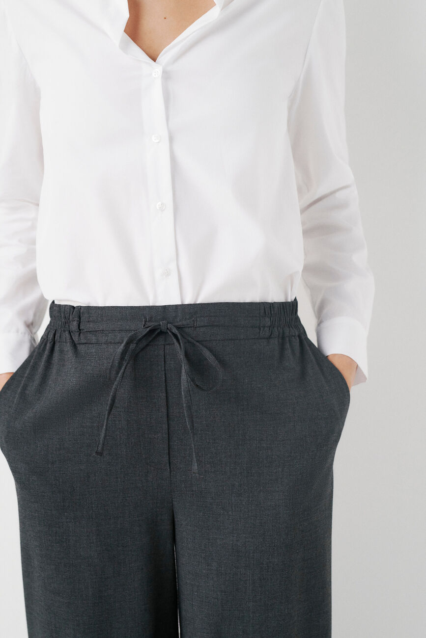 peinture3 pants dark grey woman