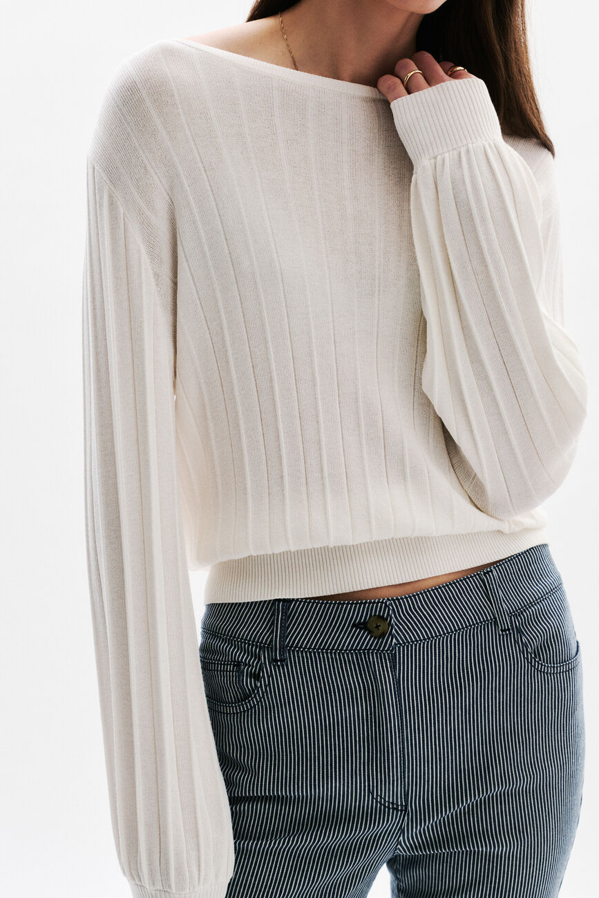 Pull Mvirginia ecru femme