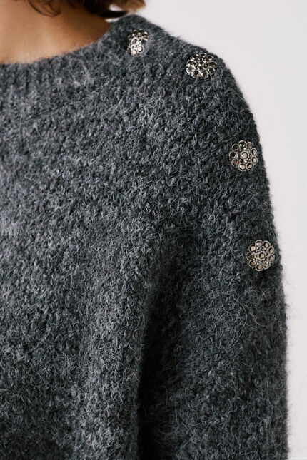 Pull Mgrace2 gris fonce femme