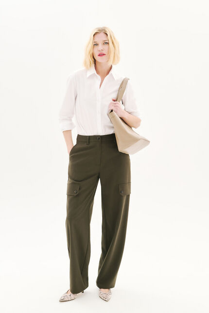 Pantalon Polaireville vert foncé femme
