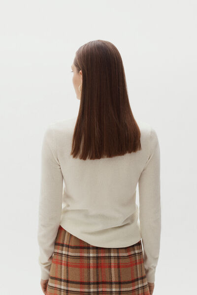 pull bob ivoire femme