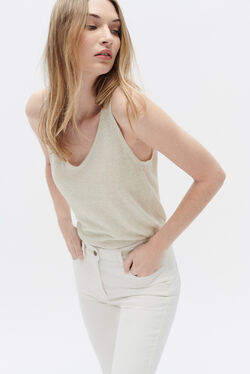 top nolwenn ivoire femme