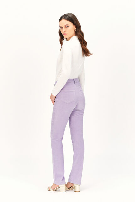 pantalon chicago velours parme femme