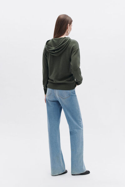 Pull marik vert clair femme