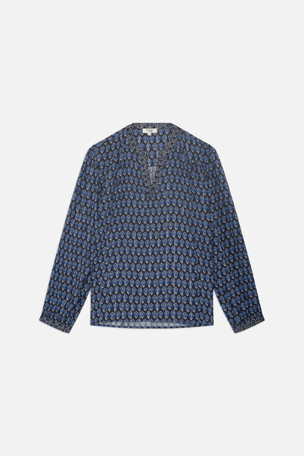 Blouse Charmy bleu marine femme
