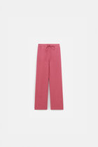 Pigment trousers 100% linen dark red woman