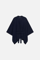 Albano poncho navy blue woman