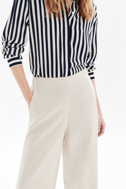 Pantalon pandi 100% lin sable femme