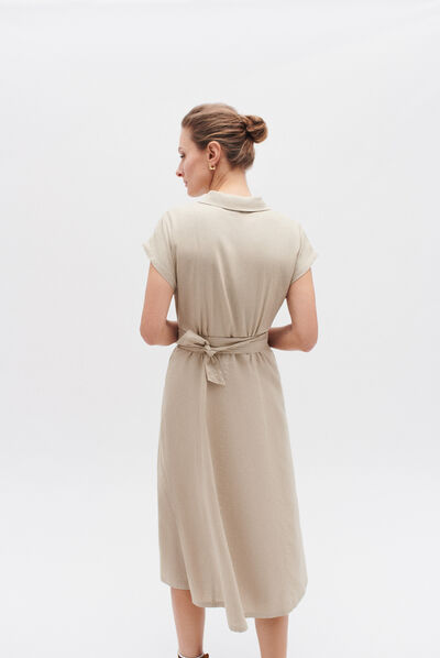 robe melinda taupe femme