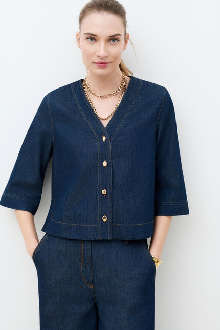 Chemise Calisa denim double stone femme