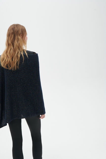 baltia poncho navy blue woman