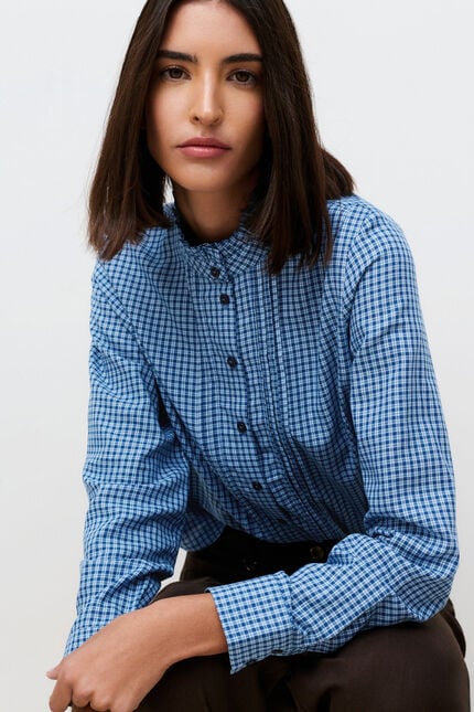 Chemise Cyrielle bleu gris femme