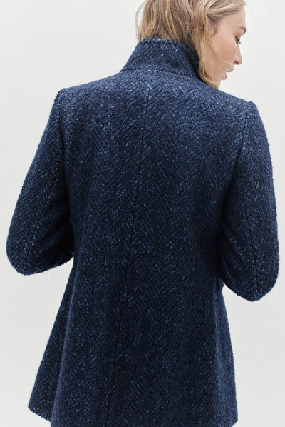 manteau ali bleu marine femme