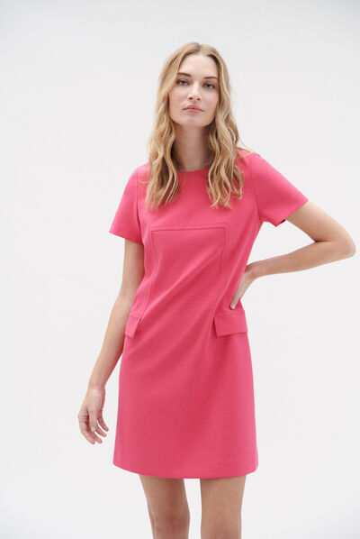 robe cannelle rose fushia femme