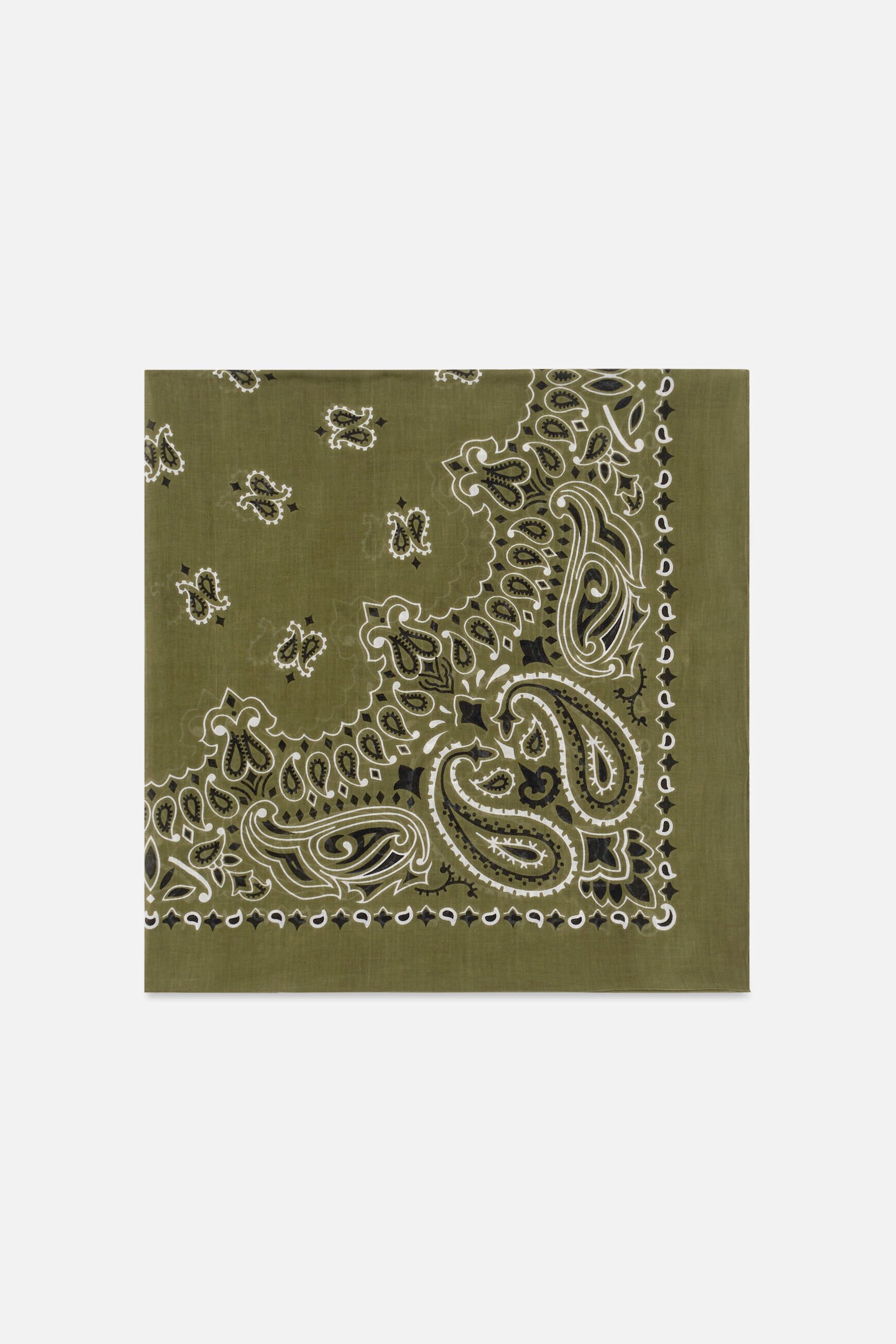 Foulard Ladana vert kaki femme