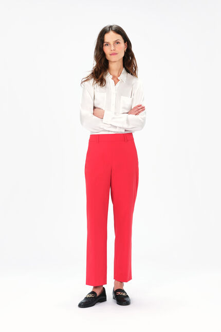 Pantalon polga rouge femme