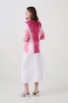 mila2 Sweater 100% Linen dark red woman