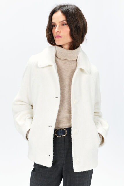 Manteau glouvier ecru femme
