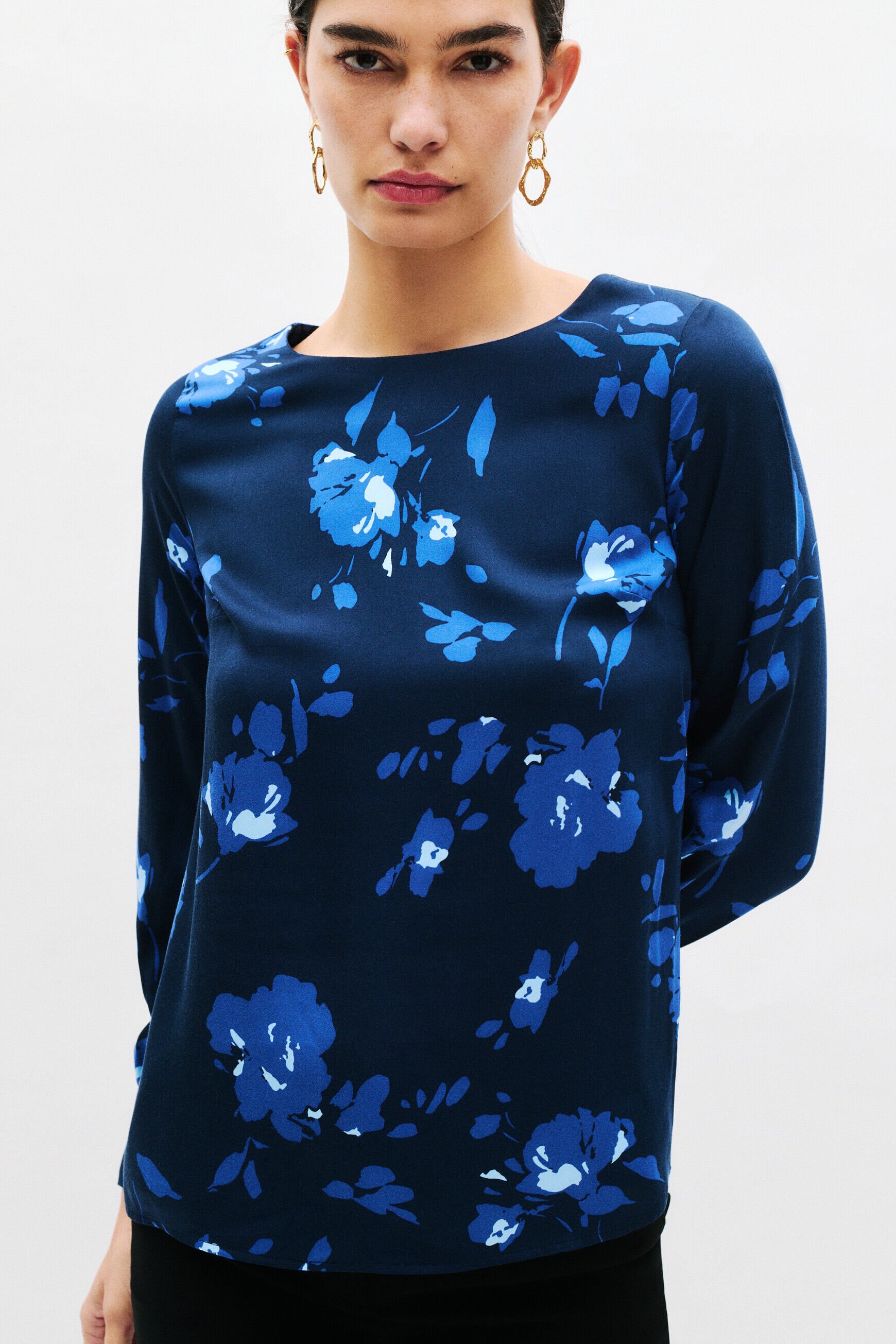 Blouse Lena bleu marine femme