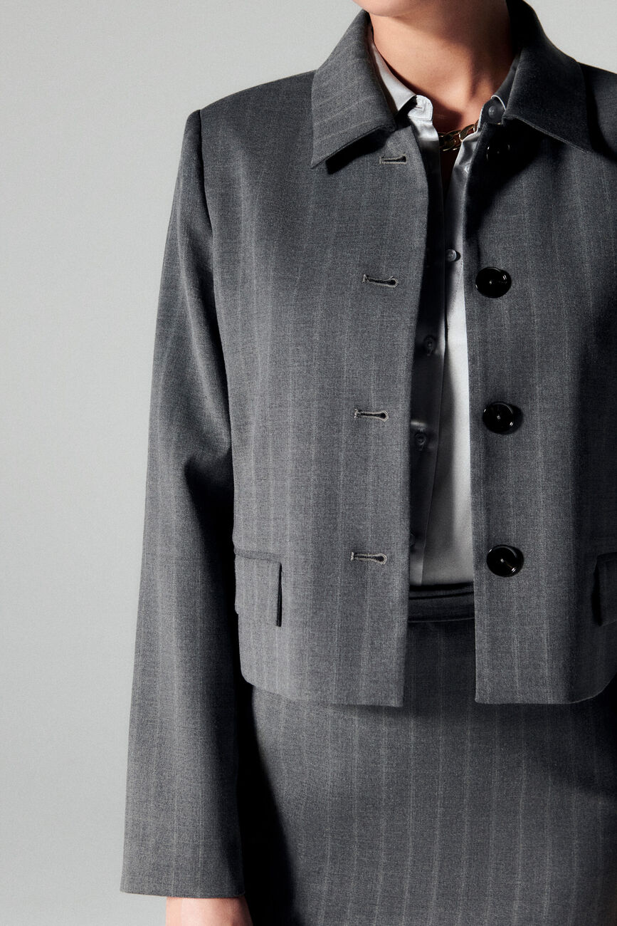 voyelle jacket dark grey woman