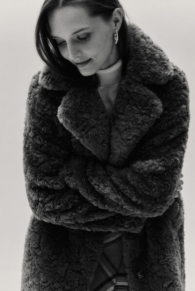 Cappotto Clovis grigio talpa donna