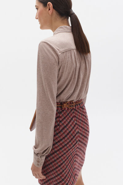t-shirt tabatha taupe femme