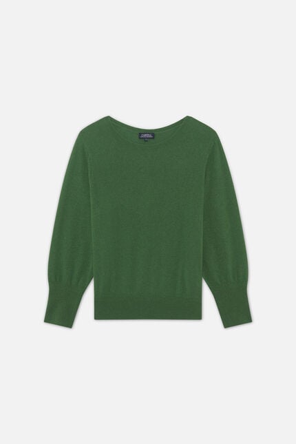 mchelsea maglione 100% cachemire verde donna