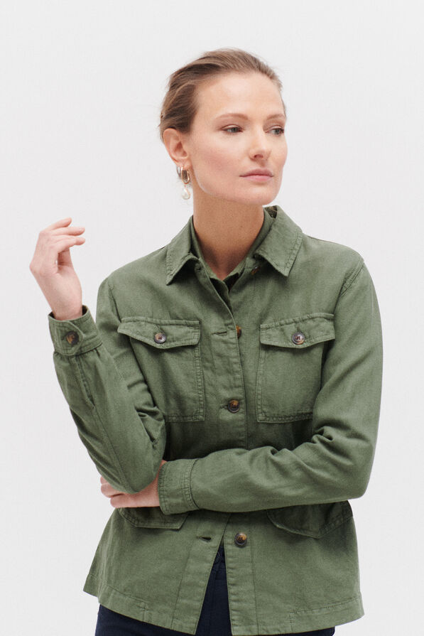 Chaqueta grace verde caqui mujer