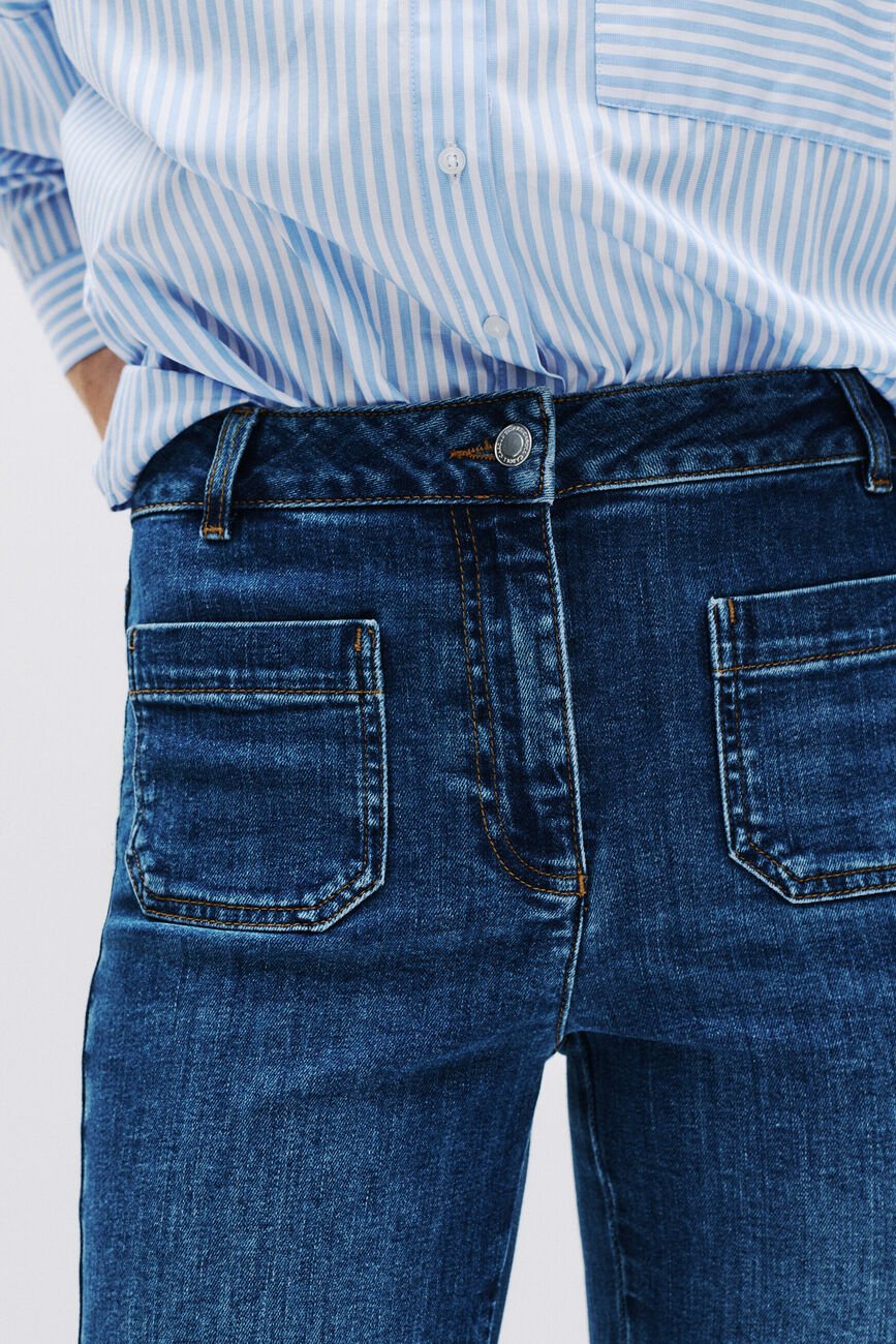 Pantalon pelley denim denim stone femme