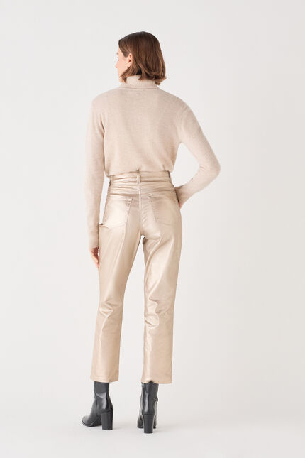 Pantalon Poppy2 couleur or femme