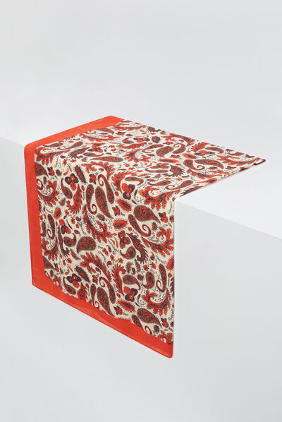 foulard loua 100% laine orange femme