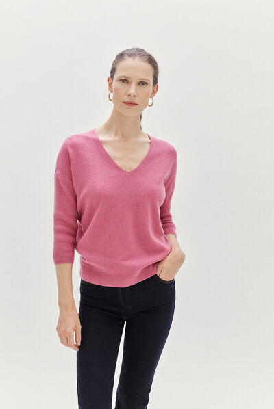 pull ambre rose femme