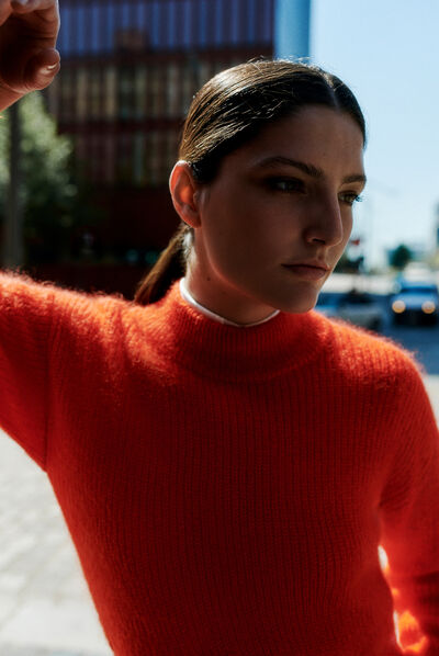 pull masha orange femme