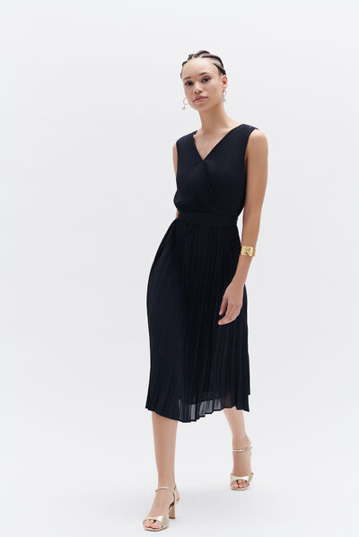 Vestido Mini azul marino mujer
