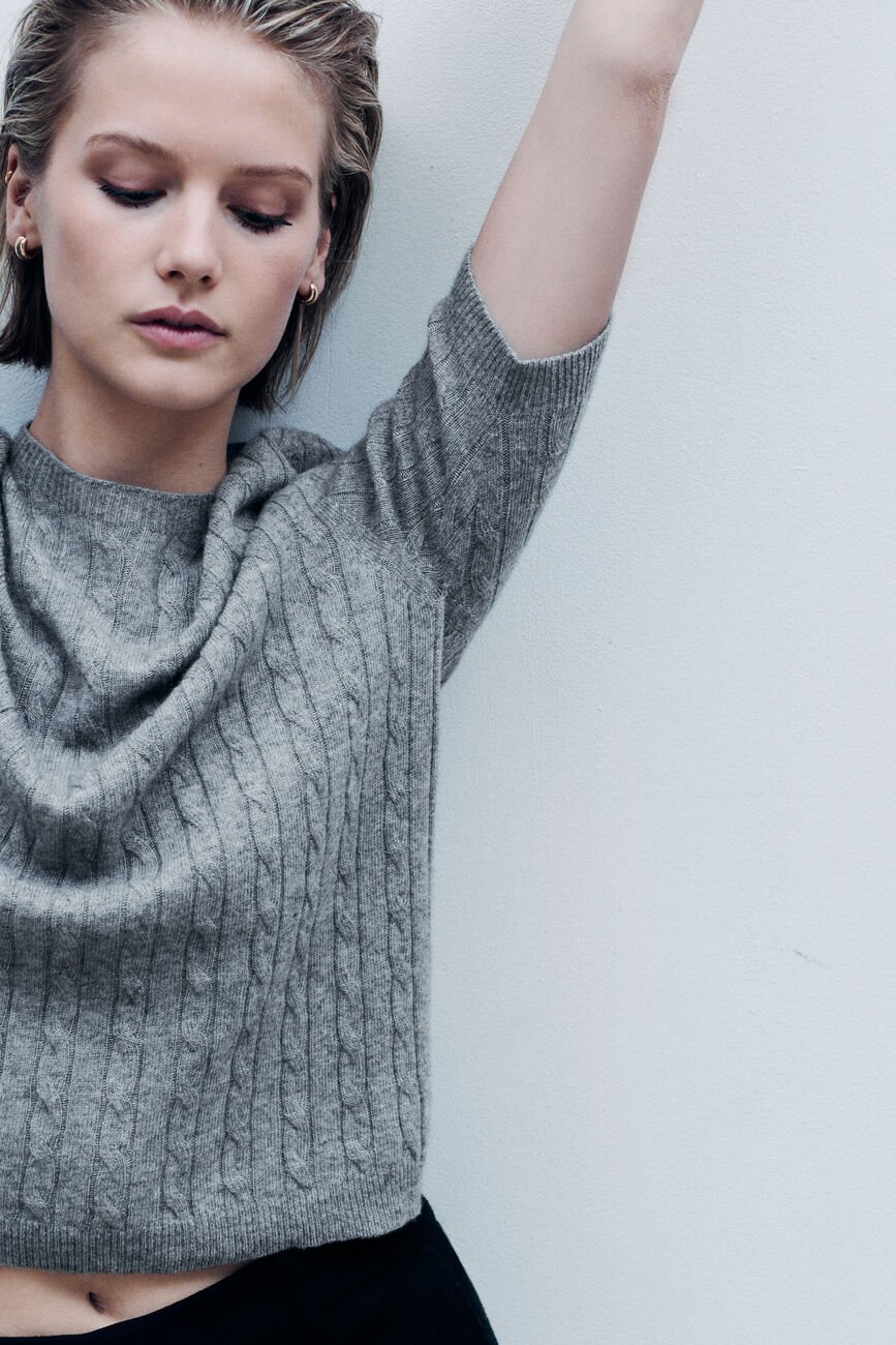 Mtheodore sweater made in Italy grey woman