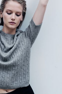 Mtheodore sweater made in Italy grey woman