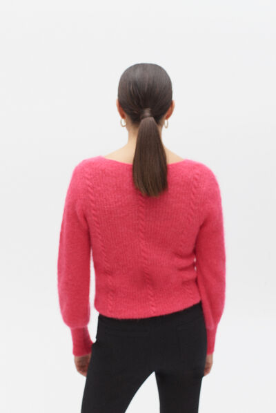 pull katerina rose fushia femme