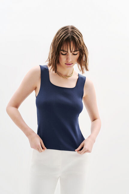 Top Mclaudia bleu foncé femme