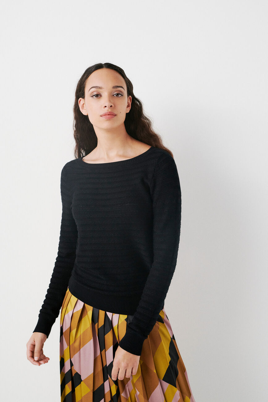 Pull marion noir femme