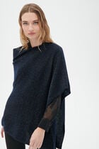 baltia poncho navy blue woman
