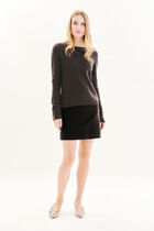 Mzoan 100% cashmere sweater dark brown woman