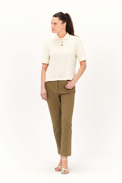T-shirt tcrochet ecru femme