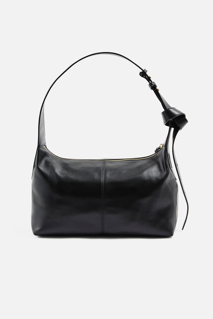 Sac soane en cuir naturel noir femme